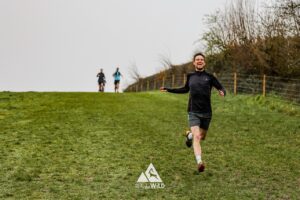 Trail runners running in the Chilterns on the Berko 10km organised by Run the Wild