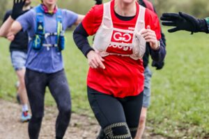Trail runners running in the Chilterns on the Berko 10km organised by Run the Wild