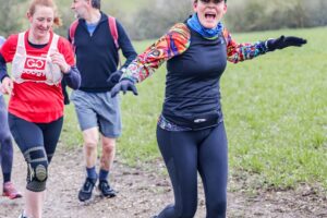 Trail runners running in the Chilterns on the Berko 10km organised by Run the Wild