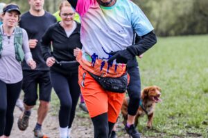 Trail runners running in the Chilterns on the Berko 10km organised by Run the Wild