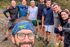 Trail runners running in the Chilterns on the Berko 10km organised by Run the Wild