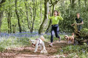 Runners completing the bluebell 10km in Tring with Run the Wild