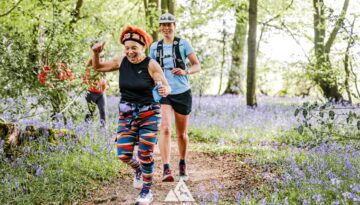 Runners completing the bluebell 10km in Tring with Run the Wild