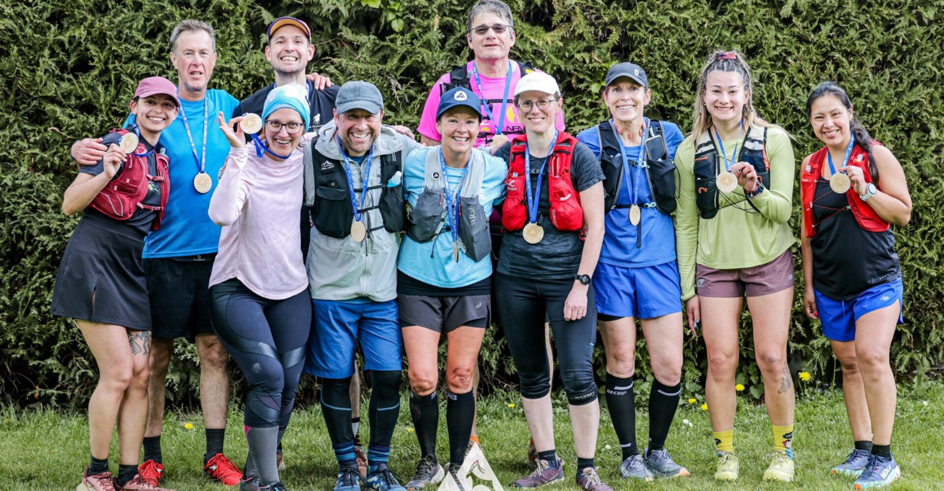trail runners completing the chilterns trail marathon with run the wild