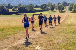 RtW_ChilternsSummer10k_2026-27 runners in the chilterns taking part in the summer 10km trail run