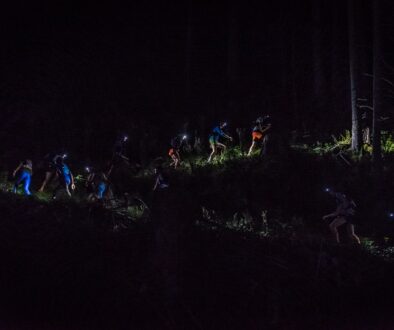 people running at night
