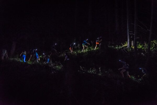 people running at night